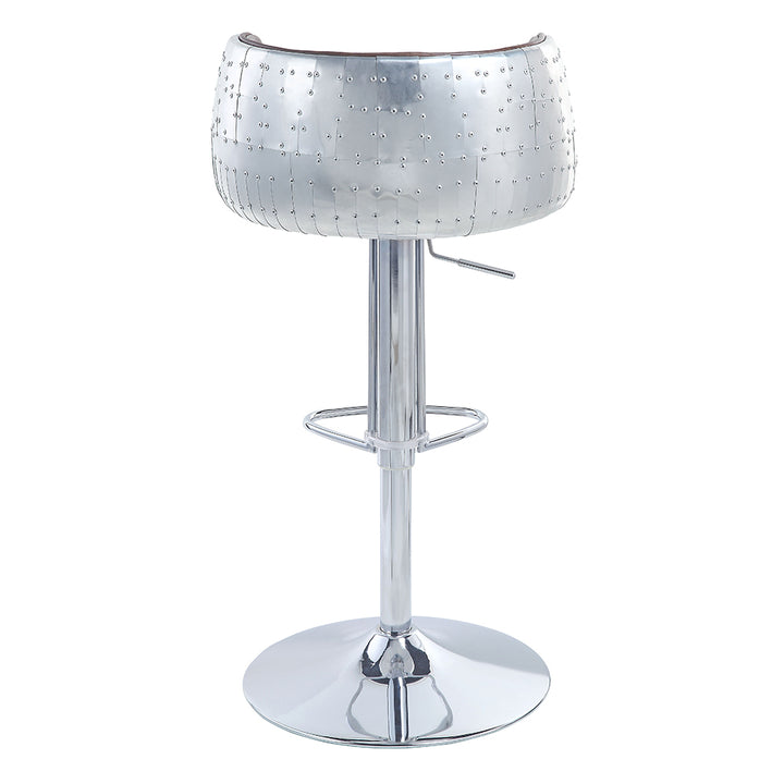 Brancaster Adjustable Swivel Stool - Vintage Brown Top Grain Leather &amp; Aluminum (96555)