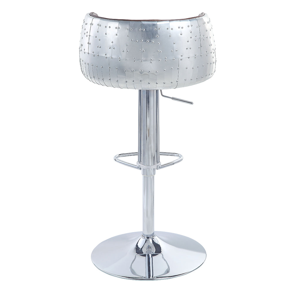 Brancaster Adjustable Swivel Stool - Vintage Brown Top Grain Leather & Aluminum (96555)