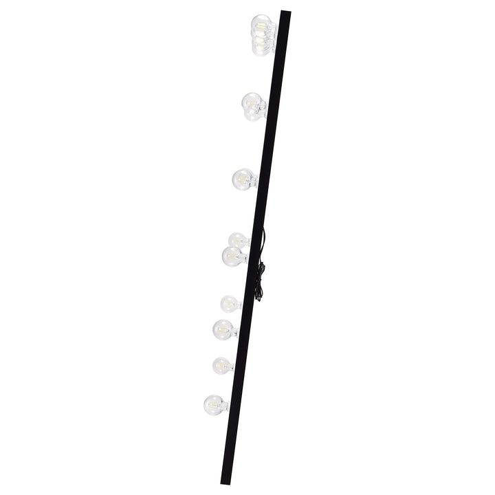 Coaster Furniture 969557 Zayan 32 x 71 Inch Floor Mirror LED Lighting Black Gloss