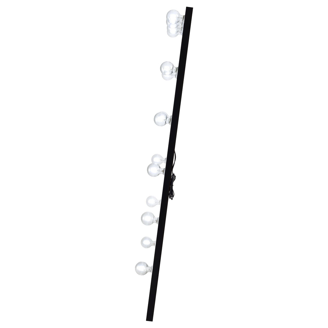 Coaster Furniture 969557 Zayan 32 x 71 Inch Floor Mirror LED Lighting Black Gloss