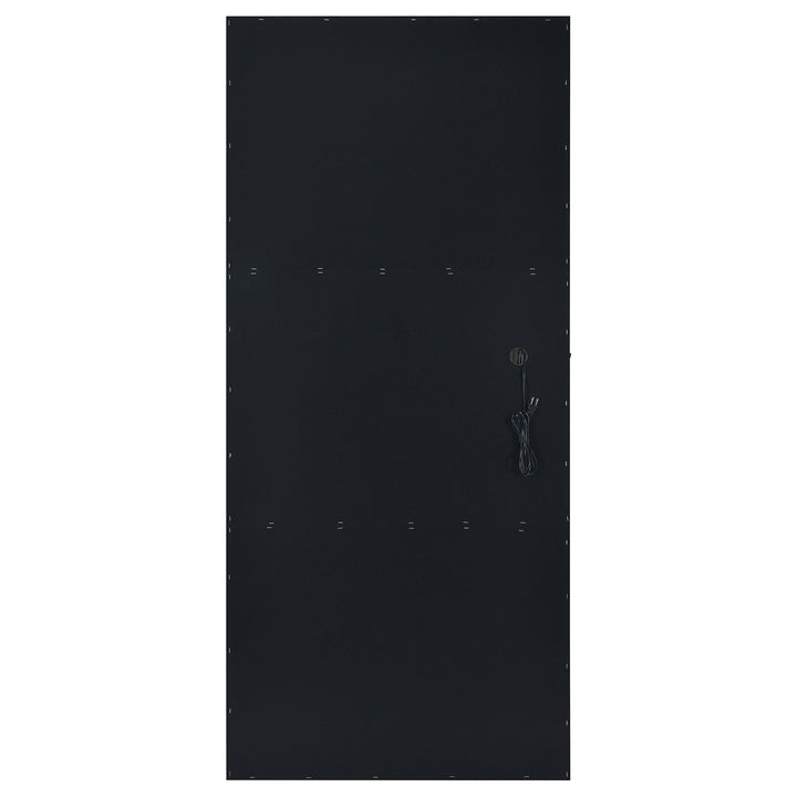 Coaster Furniture 969557 Zayan 32 x 71 Inch Floor Mirror LED Lighting Black Gloss