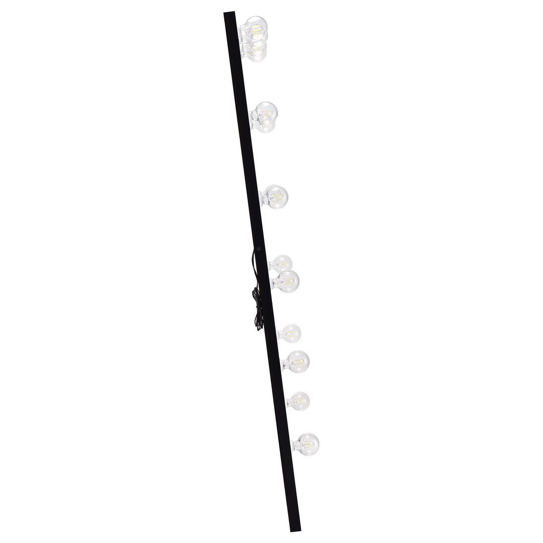 Coaster Furniture 969557 Zayan 32 x 71 Inch Floor Mirror LED Lighting Black Gloss