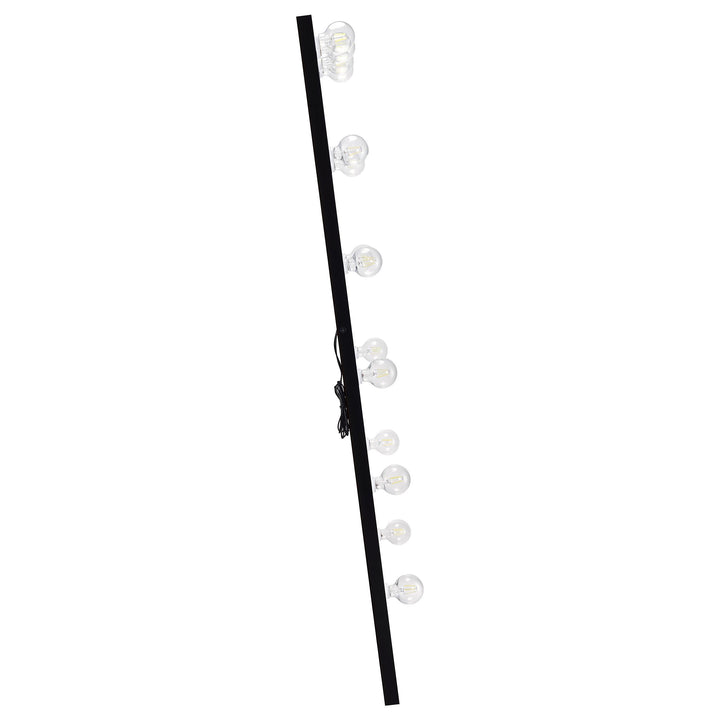 Coaster Furniture 969557 Zayan 32 x 71 Inch Floor Mirror LED Lighting Black Gloss