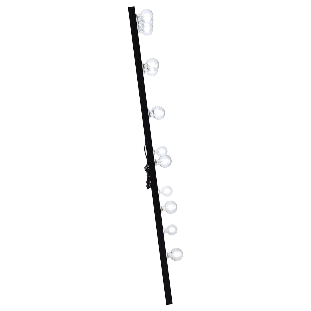 Coaster Furniture 969557 Zayan 32 x 71 Inch Floor Mirror LED Lighting Black Gloss