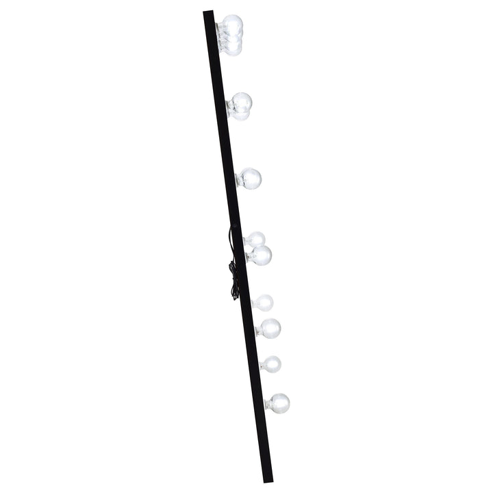 Coaster Furniture 969557 Zayan 32 x 71 Inch Floor Mirror LED Lighting Black Gloss