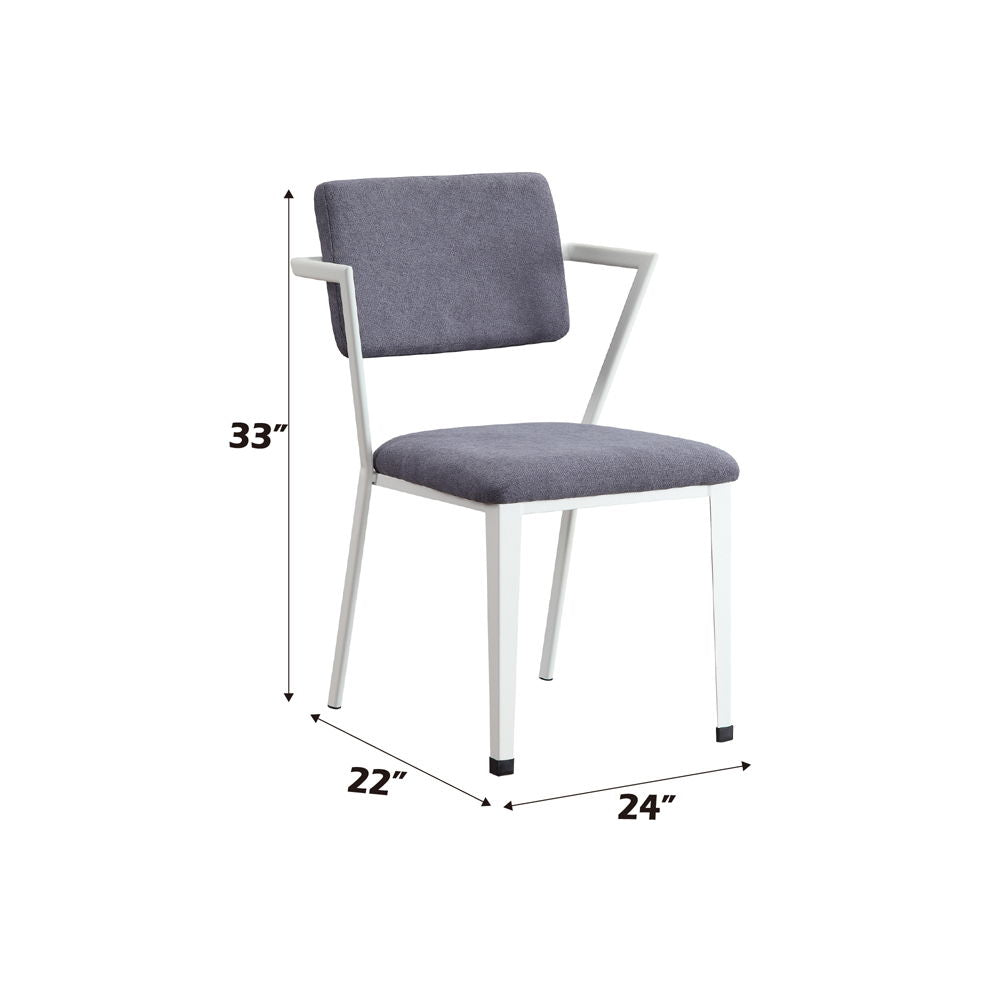 Cargo - Office Chair - Gray Fabric & White