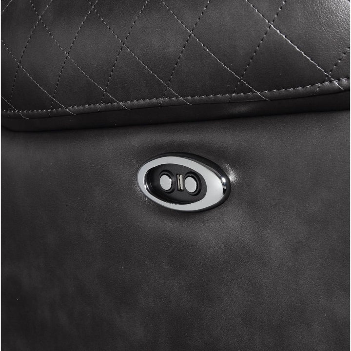 Braylon - Power Motion Recliner - Magnetite Synthetic Leather