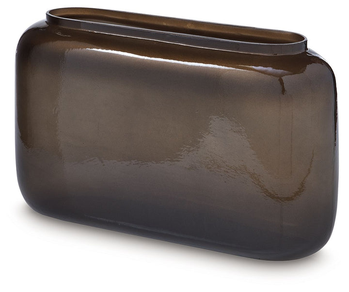 Sumner - Vase - 7.5" - Gray / Gold Finish by Ashley Furniture product image