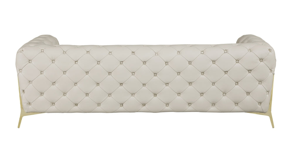 DivanItalia 970 Italian Leather Beige Sofa - alternate view 5