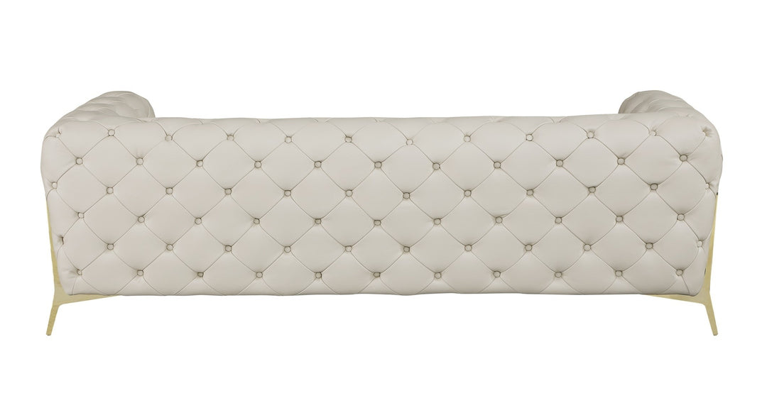 DivanItalia 970 Italian Leather Beige Sofa