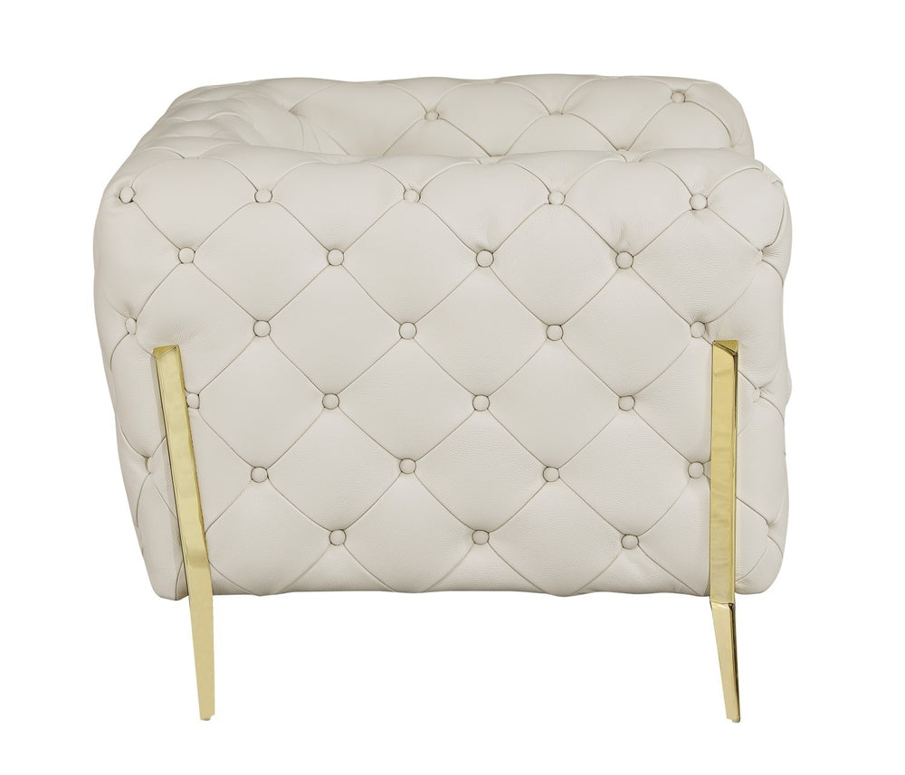 DivanItalia 970 Italian Leather Beige Sofa - alternate view 8