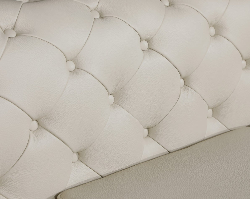 DivanItalia 970 Italian Leather Beige Chair - alternate view 6