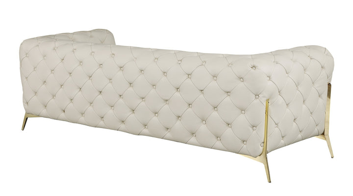DivanItalia 970 Italian Leather Beige Sofa