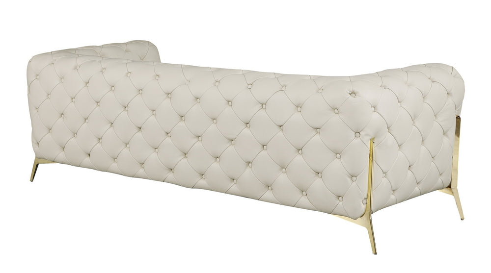 DivanItalia 970 Italian Leather Beige Sofa - alternate view 4