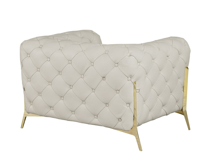 DivanItalia 970 Italian Leather Beige Sofa