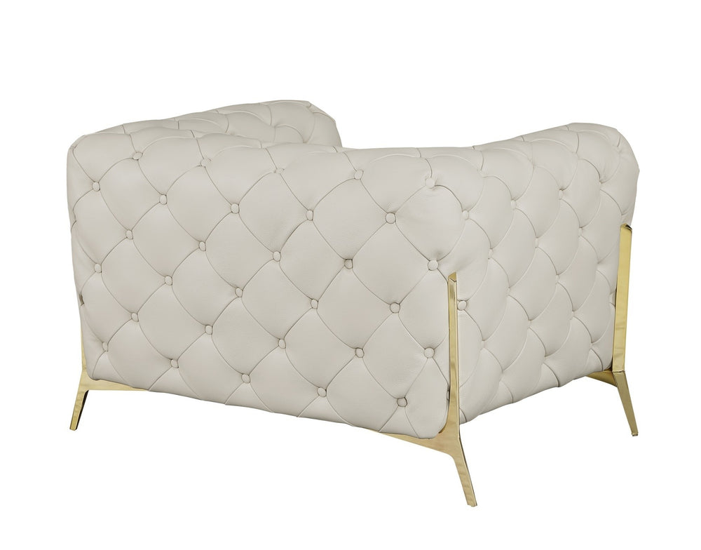 DivanItalia 970 Italian Leather Beige Sofa - alternate view 9