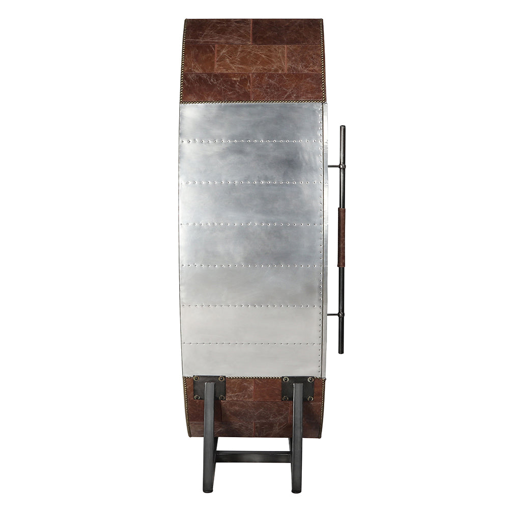 Brancaster Wine Cooler - Retro Brown Top Grain Leather &amp; Aluminum – view 4