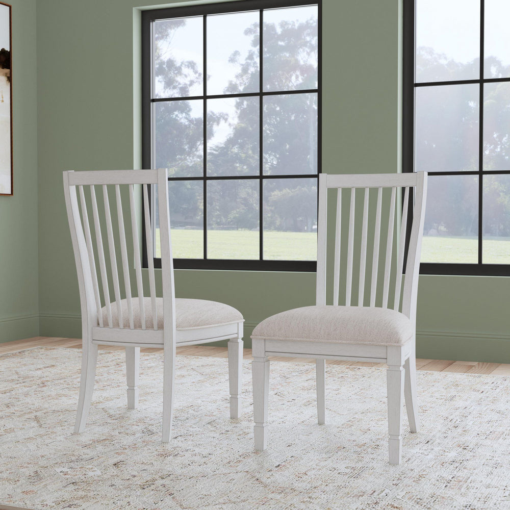 Melody Fabric Pair of Upholstered Dining Chairs