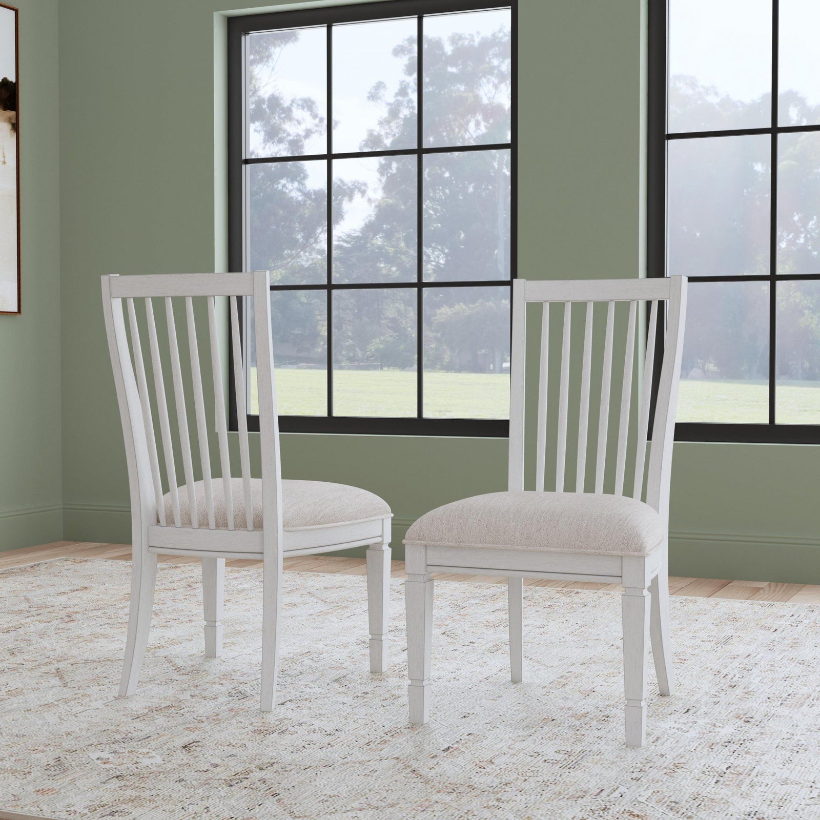 Melody  Upholstered Dining Chair (Set of 2)  White