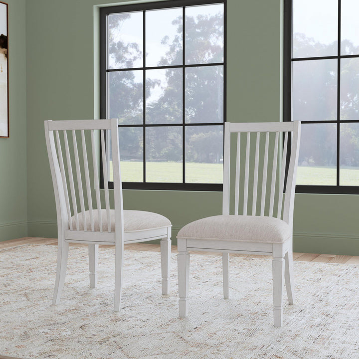 Melody  Upholstered Dining Chair (Set of 2)  White