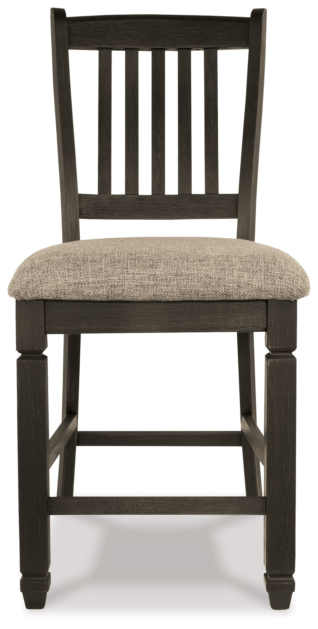 Tyler Creek - Upholstered Barstool (Set of 2) - Black / Grayish Brown