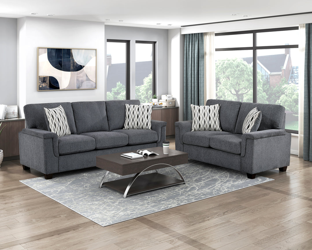 Chelsea 60" Dark Gray Loveseat