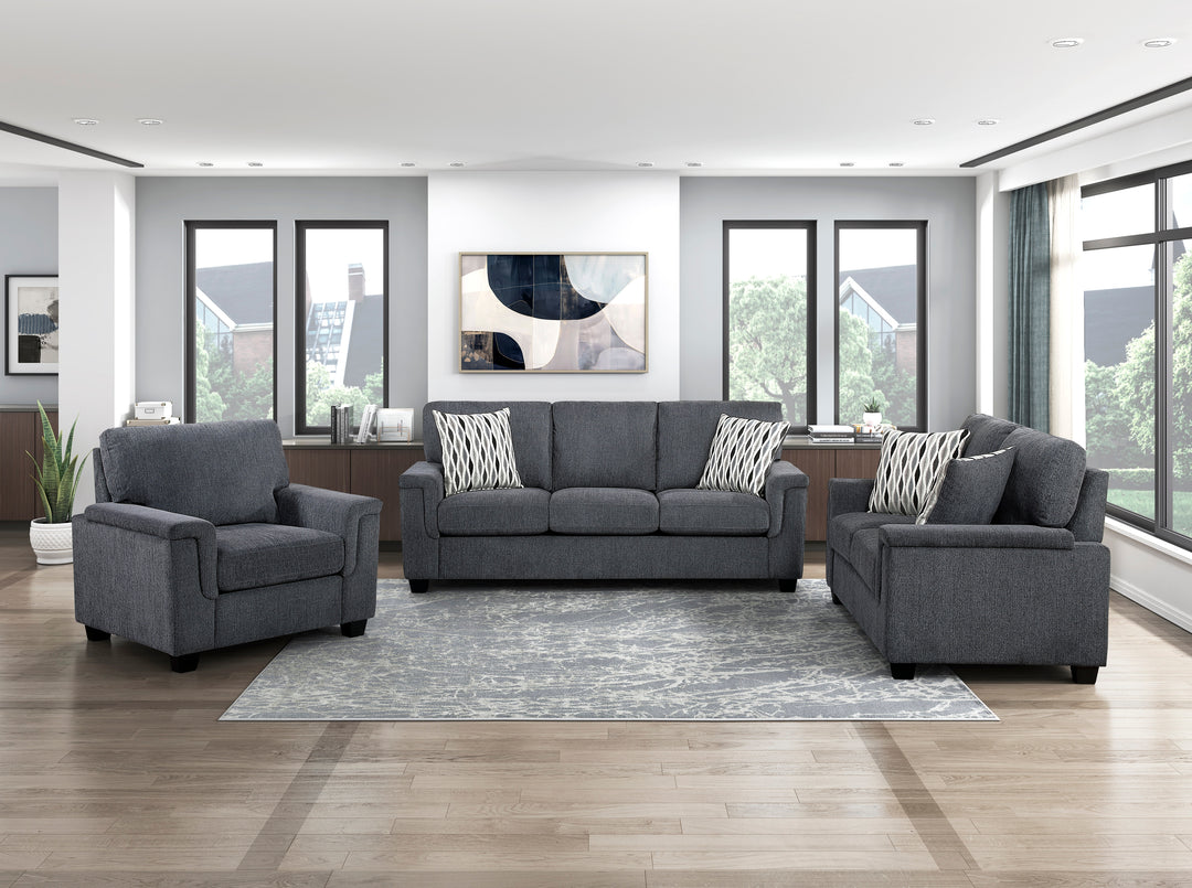 Chelsea 60" Dark Gray Loveseat