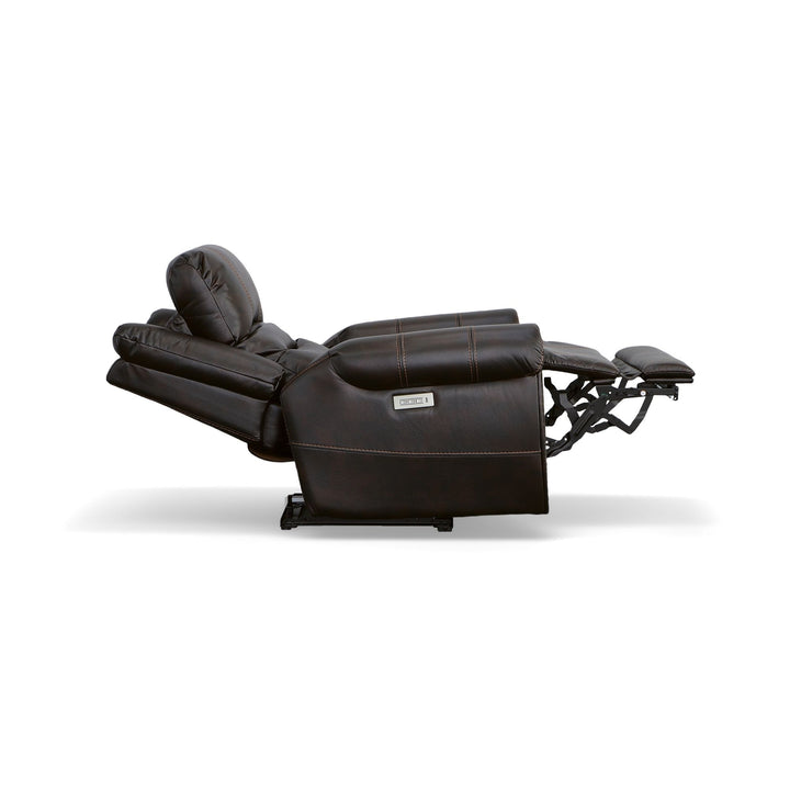 Oscar Fabric Power Recliner with Power Headrest in Molasses