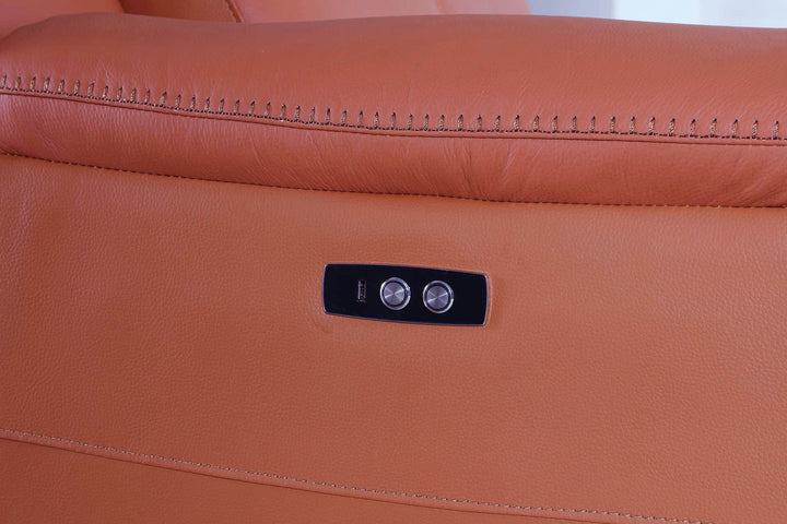 DivanItalia 9762 Camel Italian Leather Modular Loveseat