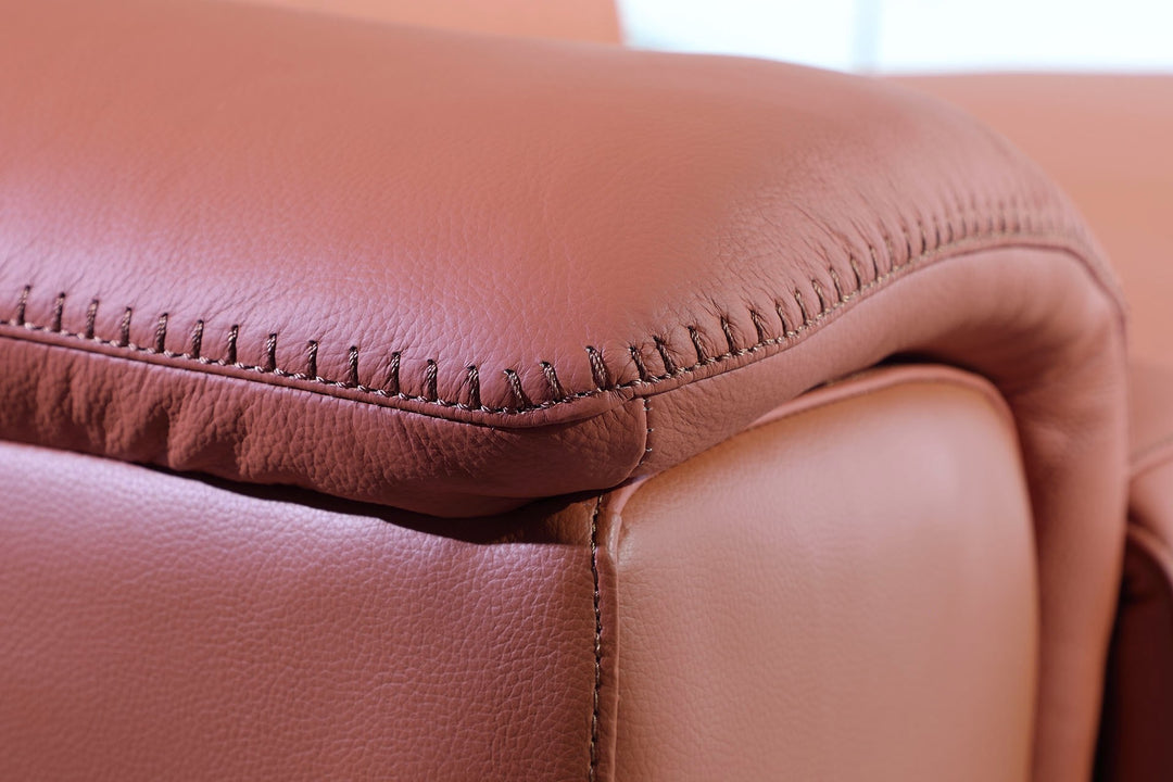 DivanItalia 9762 Camel Italian Leather Modular Loveseat