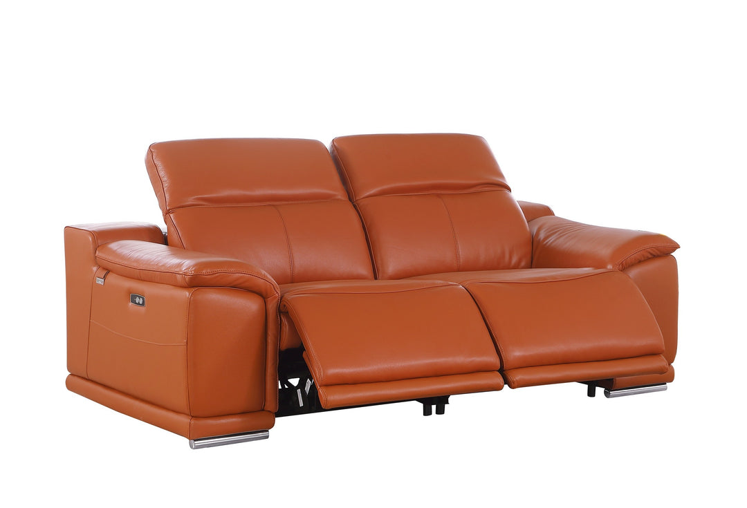 DivanItalia 9762 Camel Italian Leather Modular Loveseat