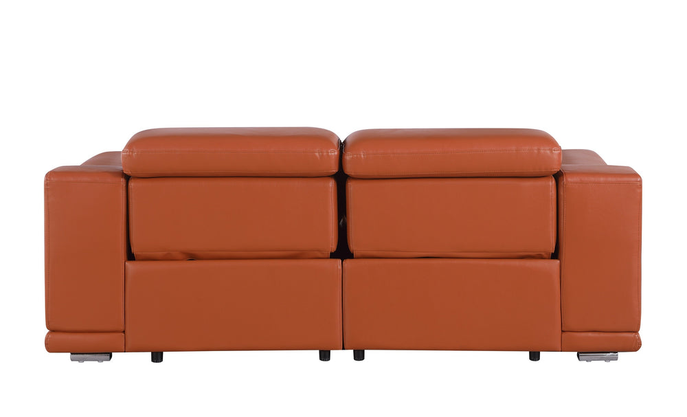DivanItalia 9762 Camel Italian Leather Modular Loveseat - alternate view 11