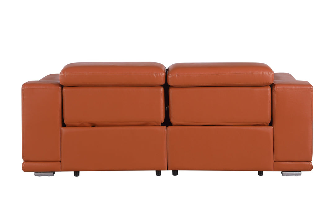 DivanItalia 9762 Camel Italian Leather Modular Loveseat