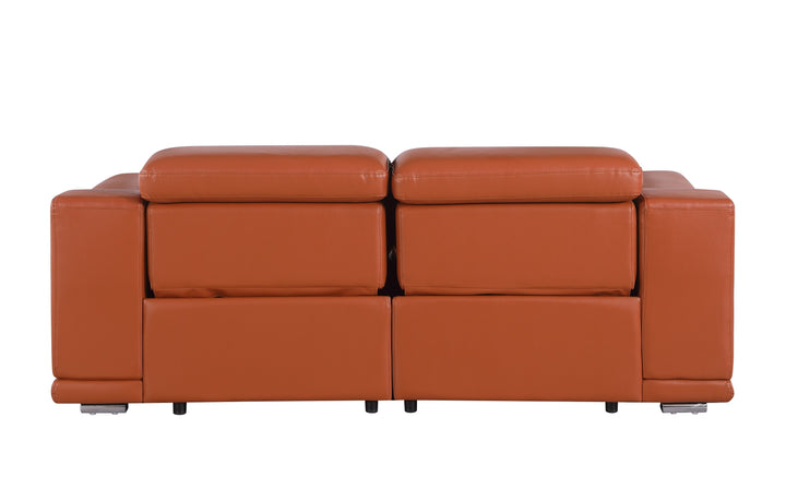 DivanItalia 9762 Camel Italian Leather Modular Loveseat