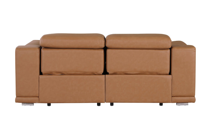 DivanItalia 9762 Cognac Italian Leather Modular Loveseat