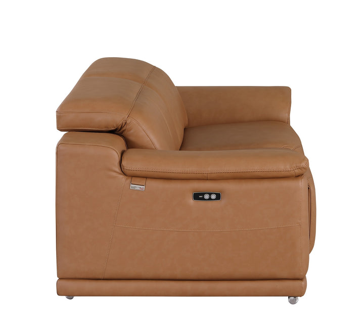 DivanItalia 9762 Cognac Italian Leather Modular Loveseat