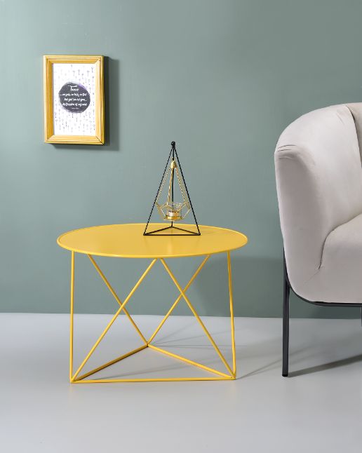 Epidia Accent Table - Yellow