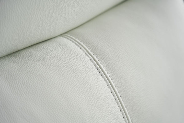 EK078 White Italian Full Leather Sofa