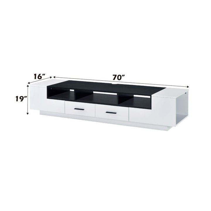 Armour - TV Stand - White & Black