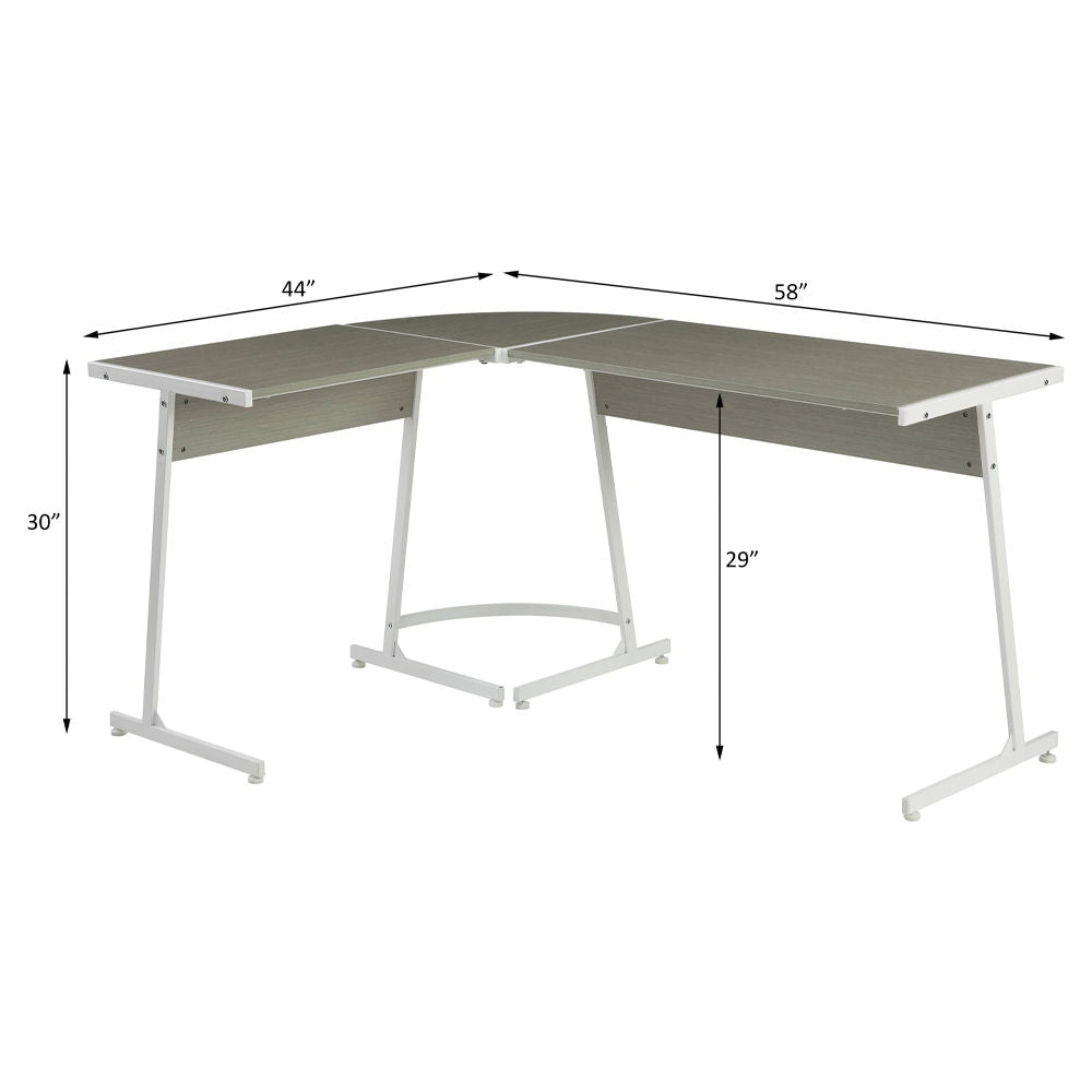 Carver - Computer Desk - Gray & White