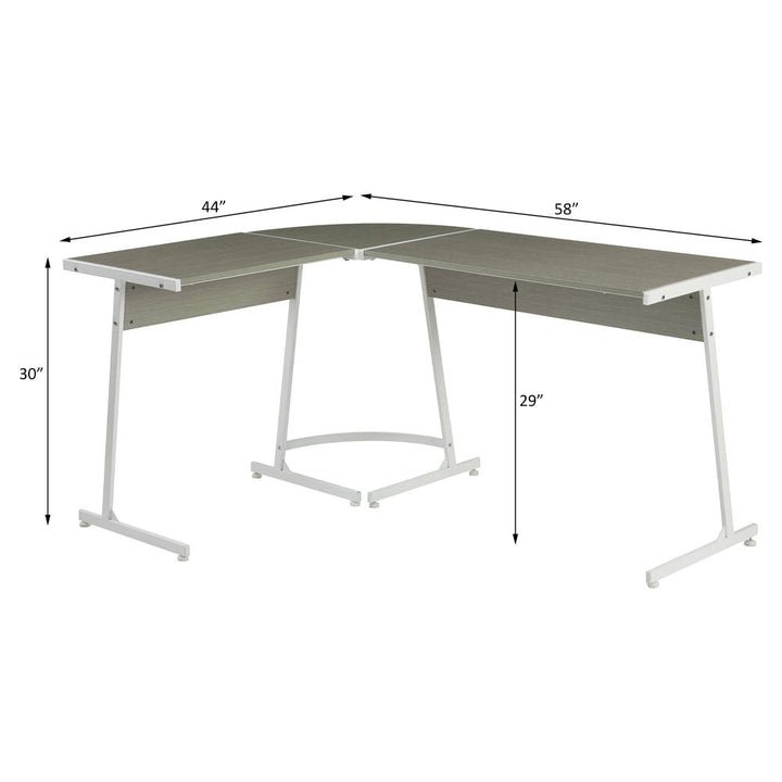 Carver - Computer Desk - Gray & White