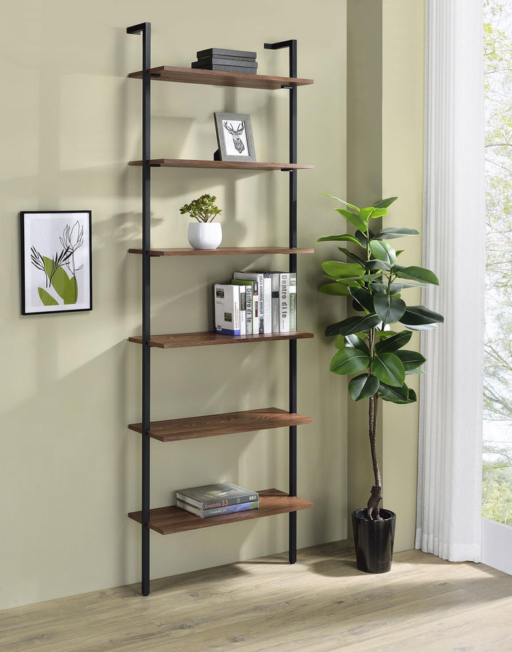 Coaster Furniture 980072 Owens 96-inch 6-shelf Wall Bookshelf Walnut