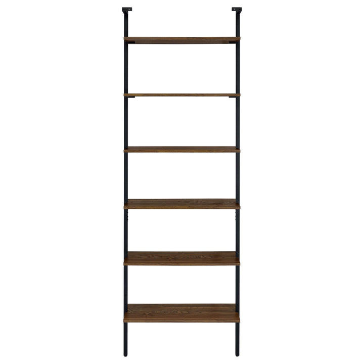 Coaster Furniture 980072 Owens 96-inch 6-shelf Wall Bookshelf Walnut