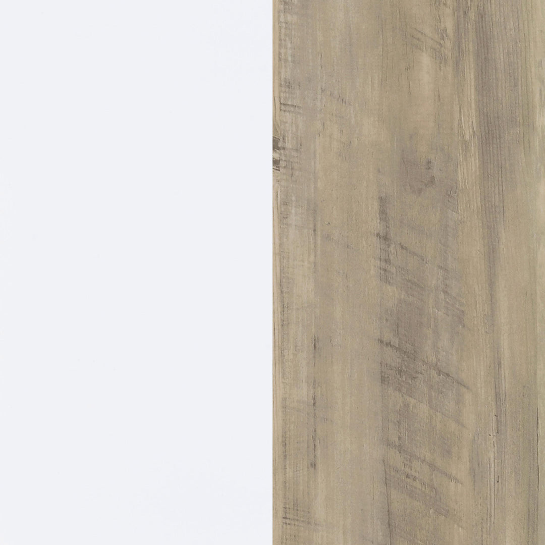 Coaster Furniture 980075 Dalton 65-inch 6-shelf Bookcase White and Distressed Pine