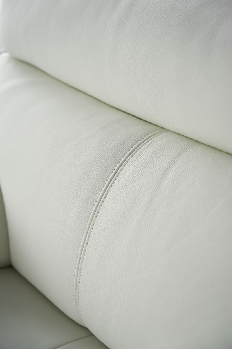 EK078 White Italian Full Leather Sofa