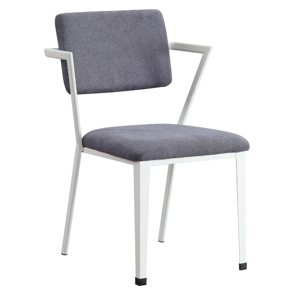 Cargo - Dining Chair Set of 2) - Gray Fabric & White