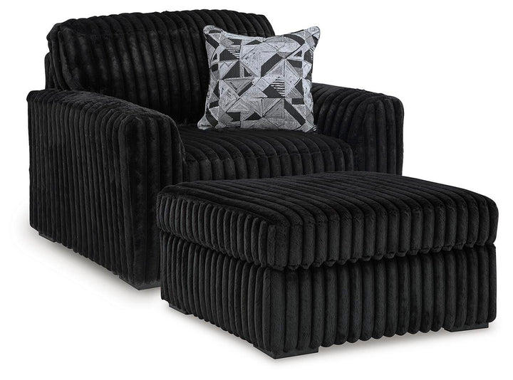 Midnight-Madness Oversized Chair and Ottoman (1)