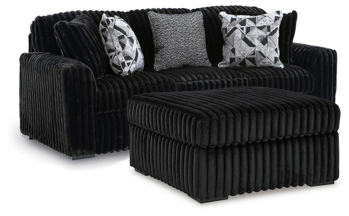 Midnight-Madness Sofa and Oversized Ottoman (1)
