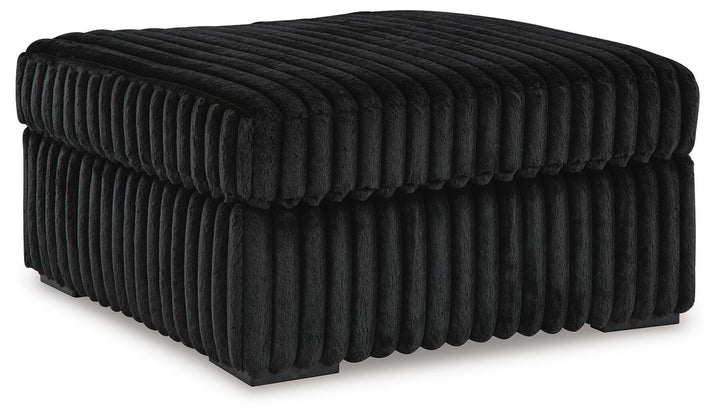 Midnight-Madness Oversized Accent Ottoman - Black (1)