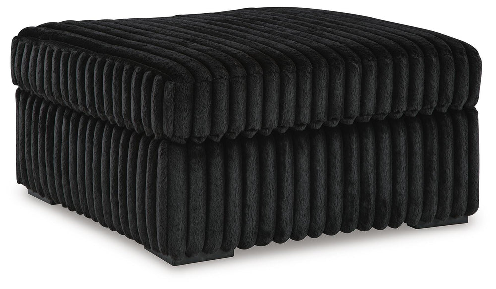 Midnight-Madness Oversized Accent Ottoman - Black (1)